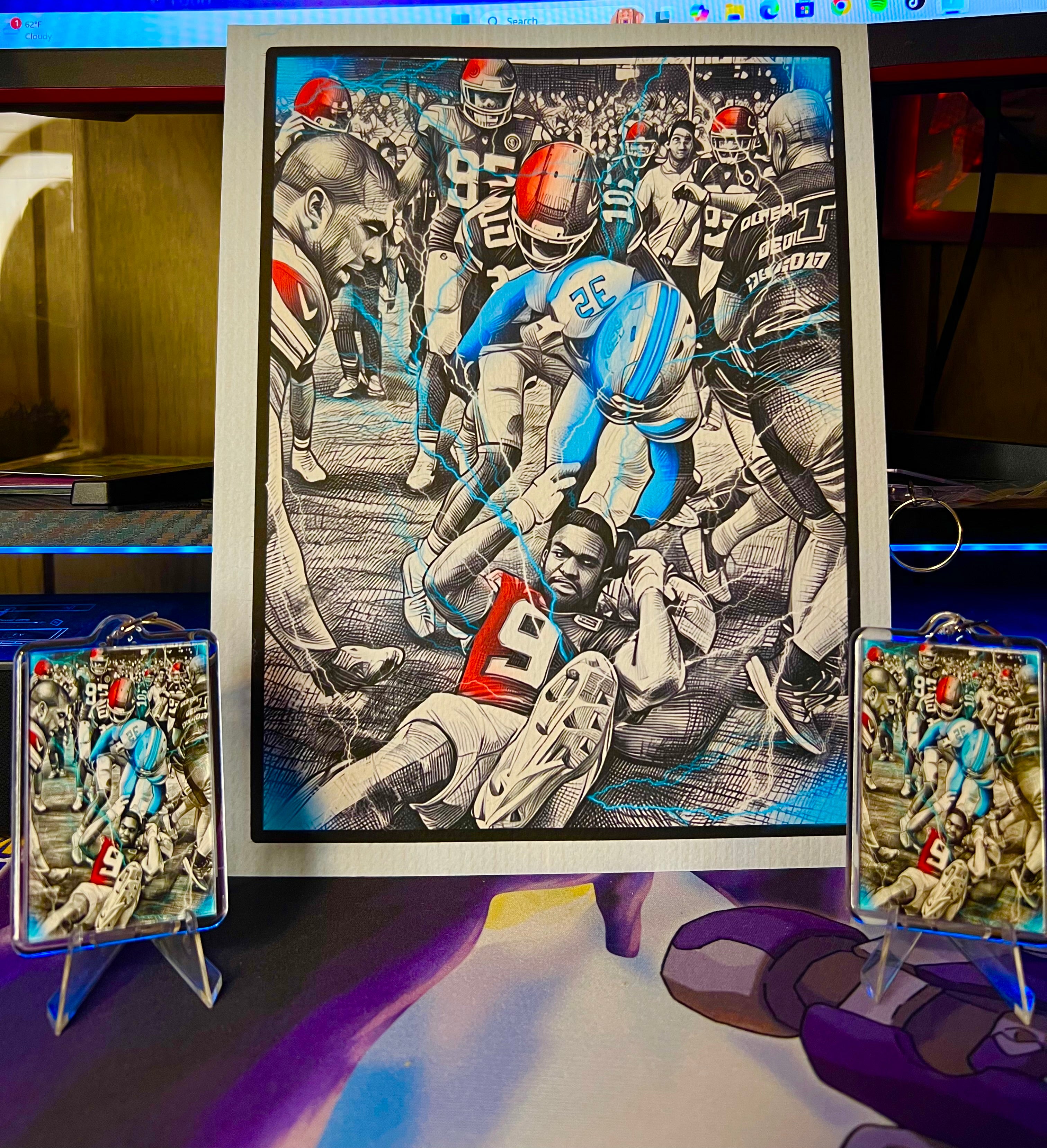 Brian Branch “Detroit vs Everybody” Print and Keychain!