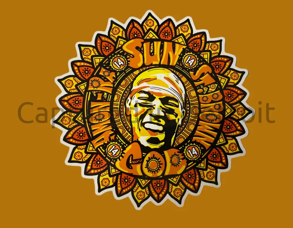 7x7 Amon Ra “Sun God” Vinyl Sticker/Car Decal☀️🦁