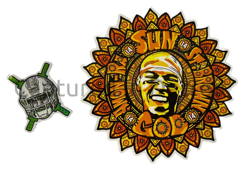 7x7 Amon Ra “Sun God” Vinyl Sticker/Car Decal☀️🦁