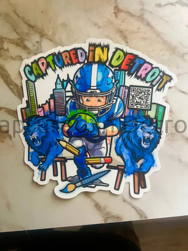 7x7 Captured In Detroit Vinyl Weatherproof Car Decal