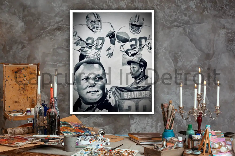8.5x11 Barry Sanders “Generations” Fine Art Graphite Print