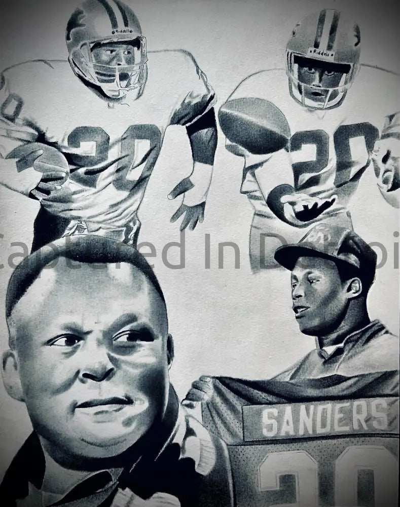 8.5x11 Barry Sanders “Generations” Fine Art Graphite Print
