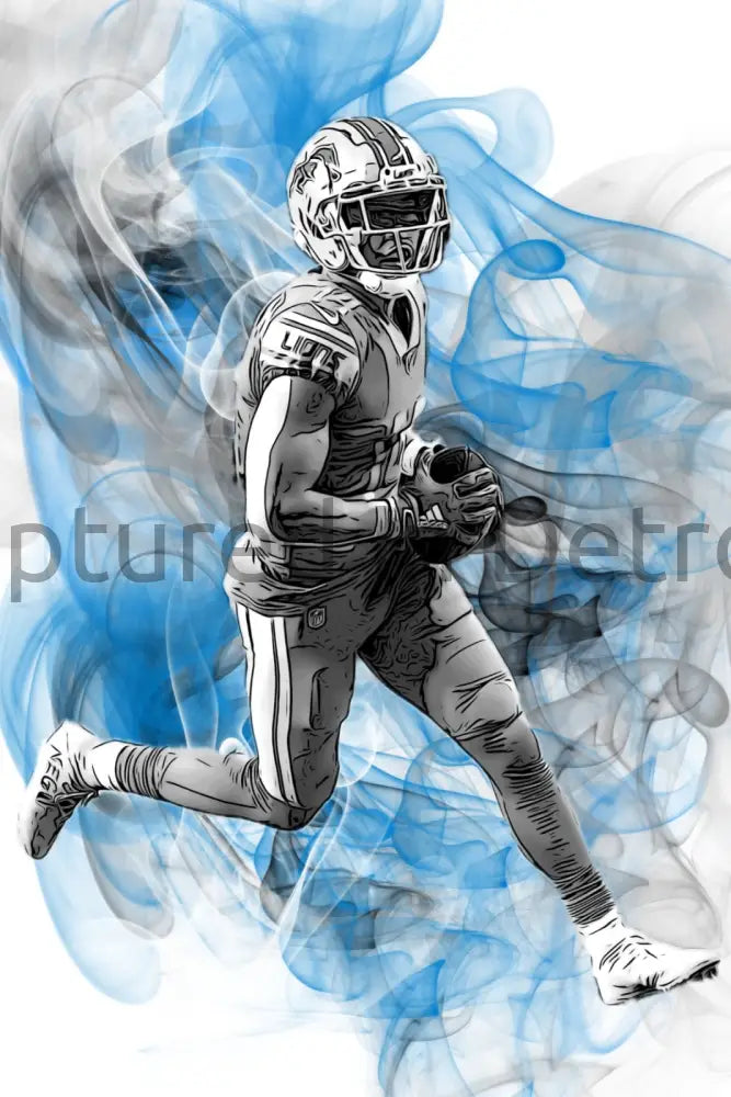 8.5x11 “Detroit Smoke” Series Amon Ra St. Brown Fine Art Print