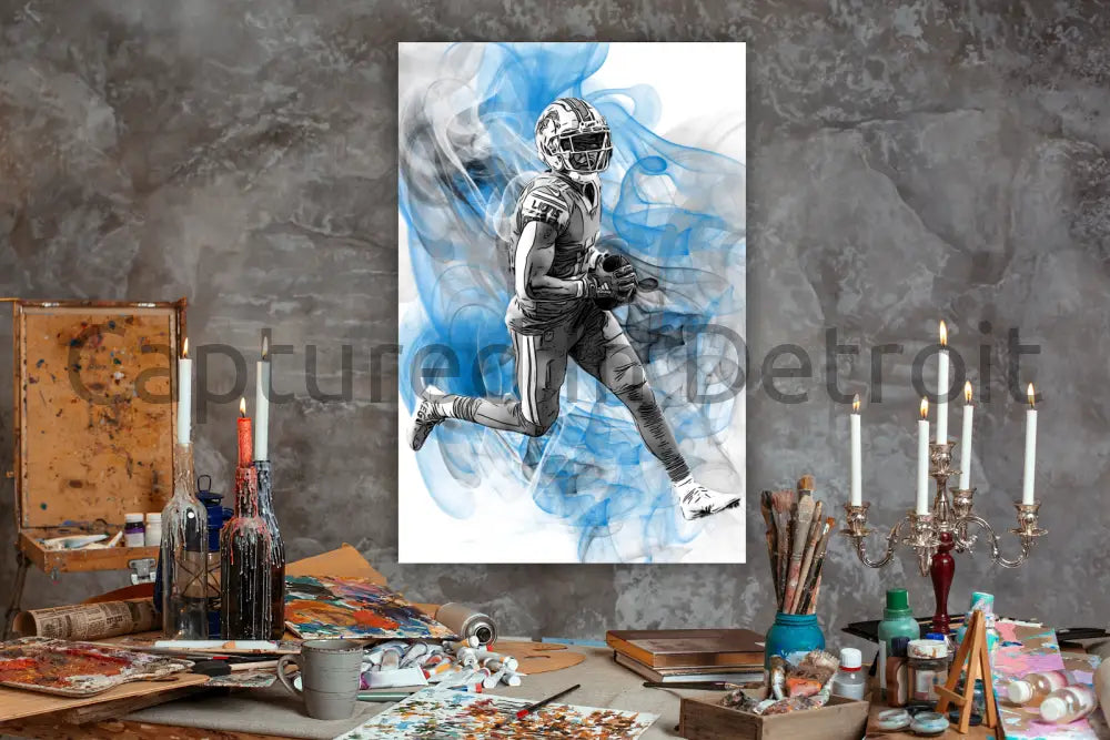 8.5x11 “Detroit Smoke” Series Amon Ra St. Brown Fine Art Print