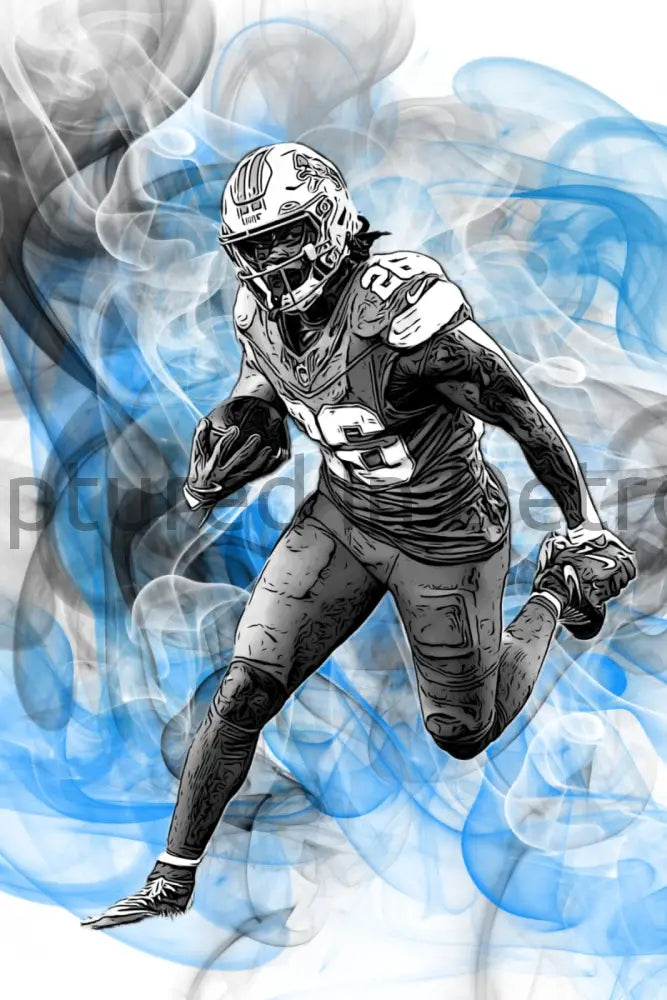 8.5x11 “Detroit Smoke” Series Jahmyr Gibbs Fine Art Print