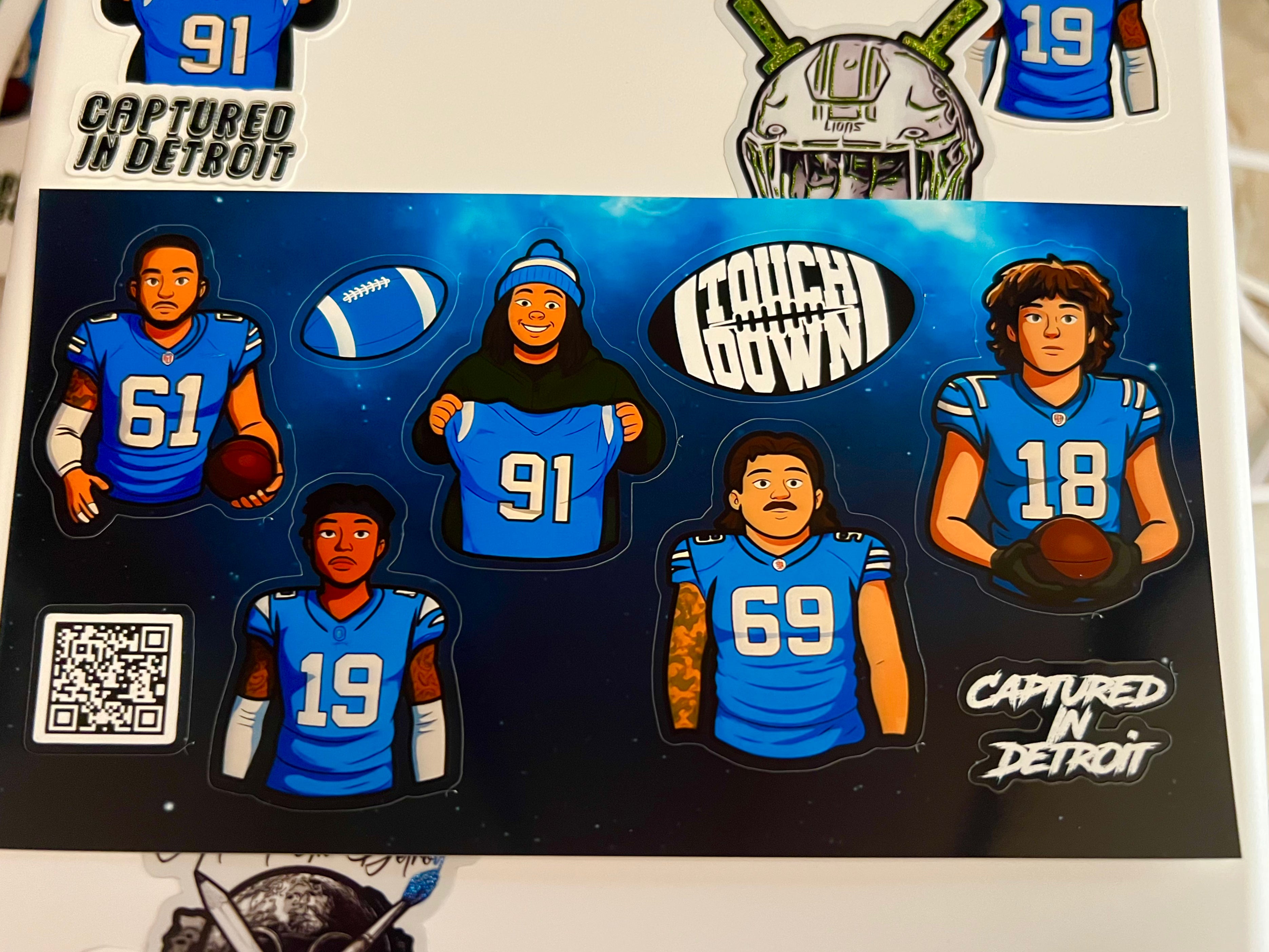 2025 Lions Rookie Sticker Sheet! Limited Edition and Numbered to 10!