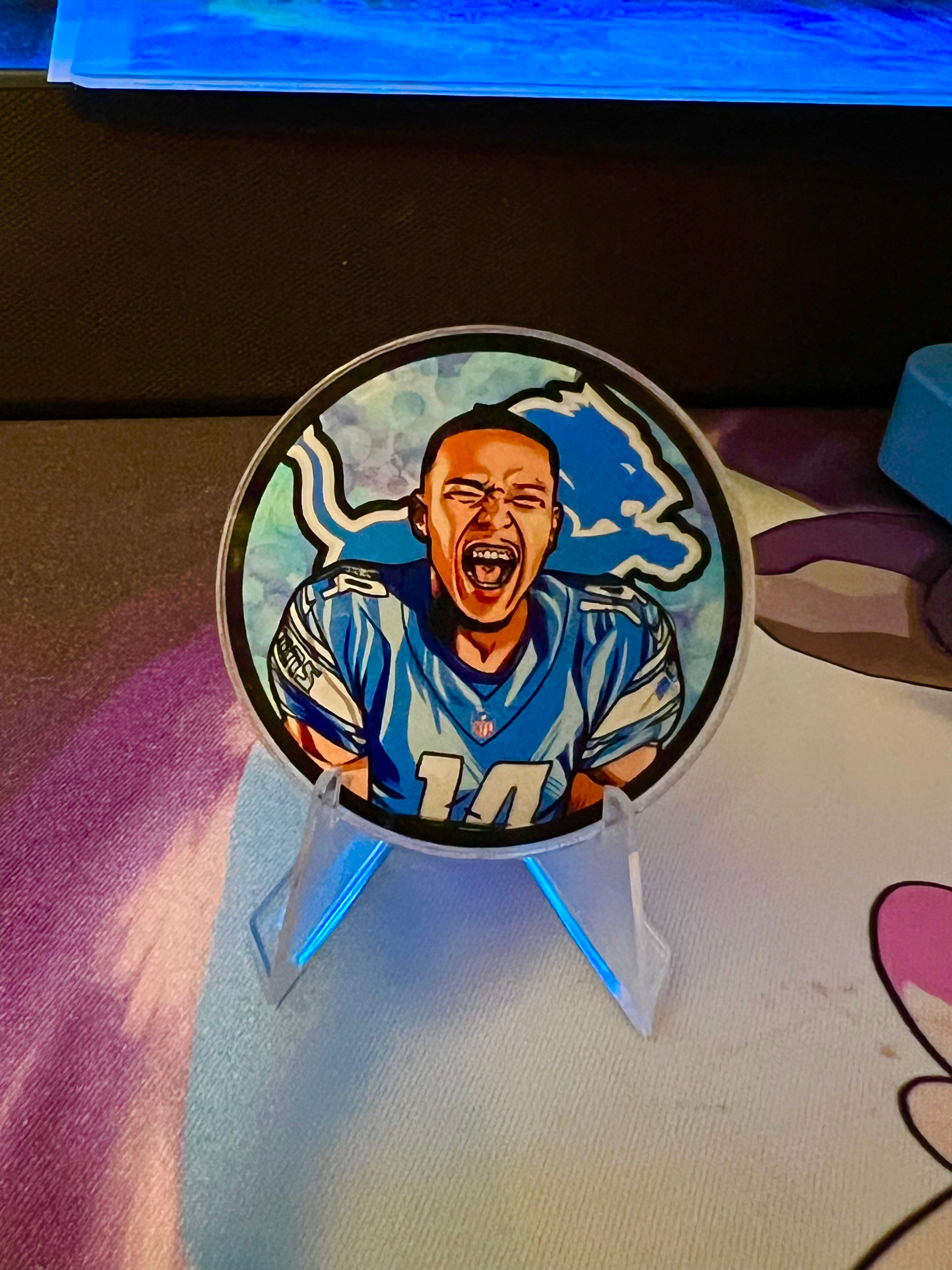 Amon Ra St Brown Acrylic Magnet