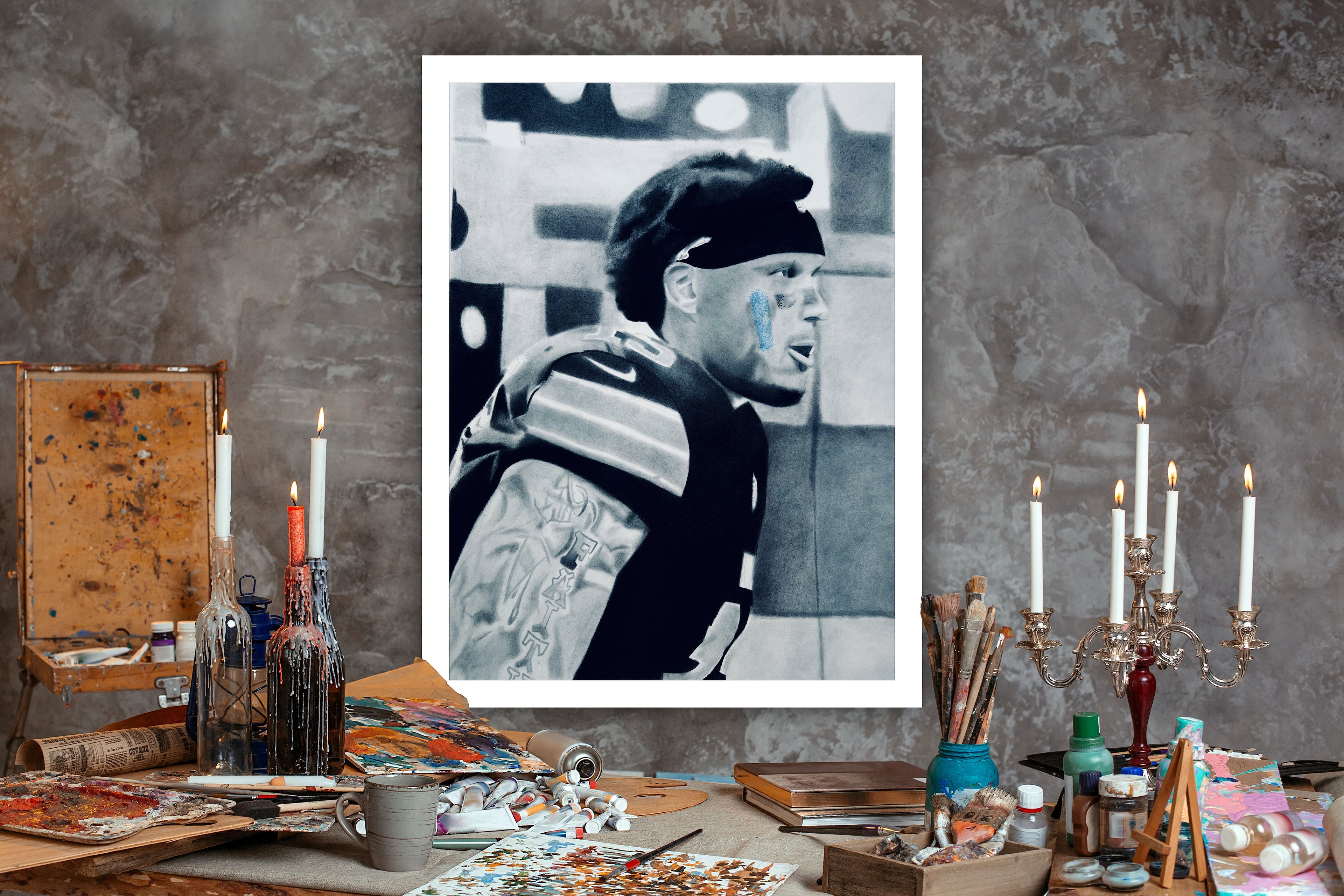 8.5x11 Craig Reynolds Charcoal Drawing Fine Art Print🦁